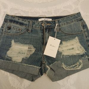 KanCan distress shorts